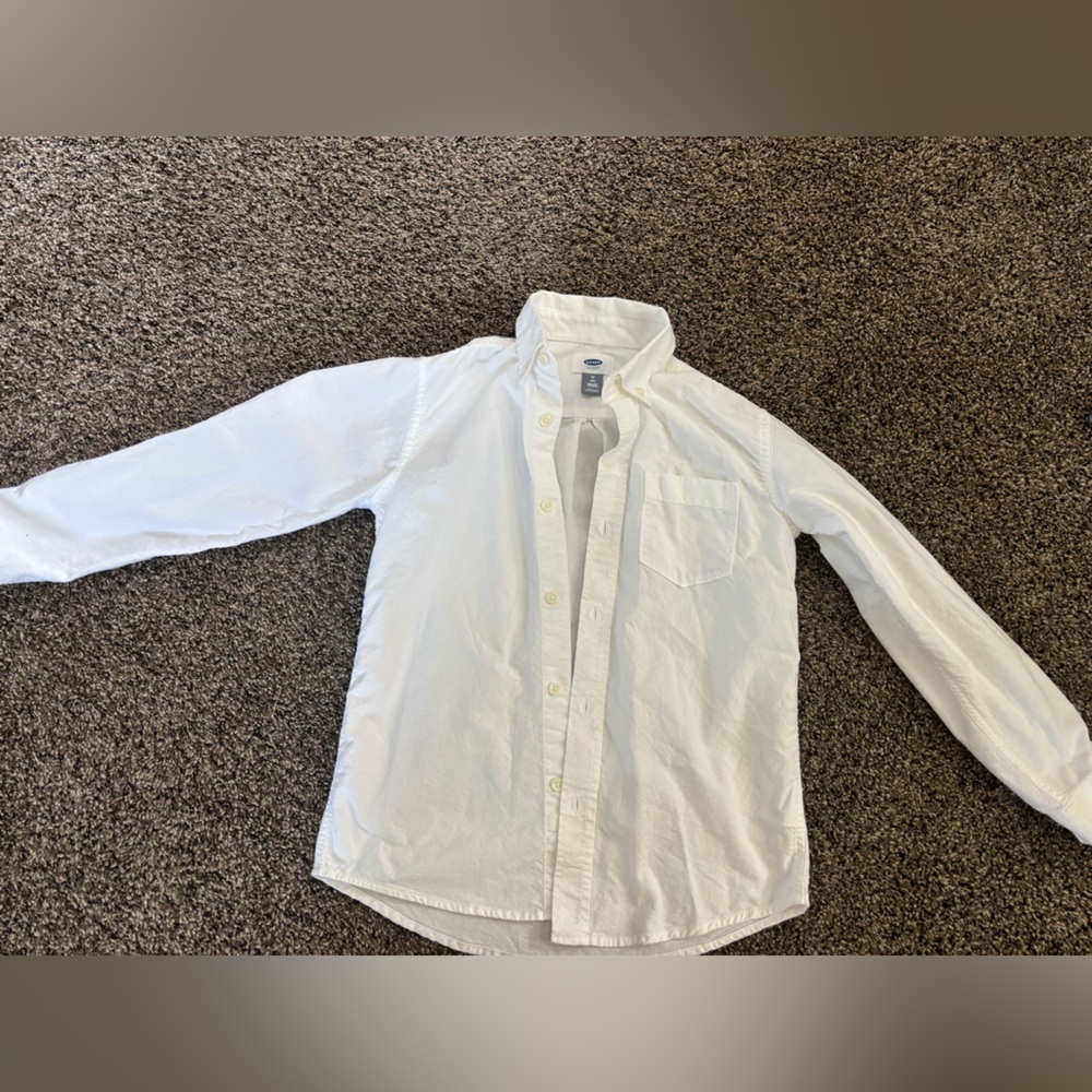 Classic White Boys Button Down Shirt